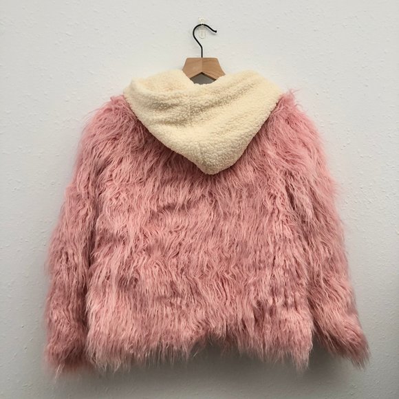 UNIF Gemma Pink Fur Jacket - Size XS - Picture 6 of 6